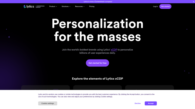 screenshot of Lytics