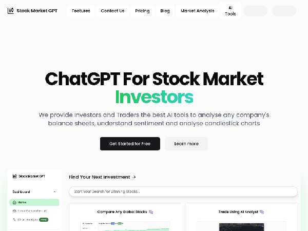 screenshot of StockMarketGPT