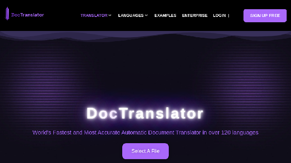 screenshot of DocTranslator