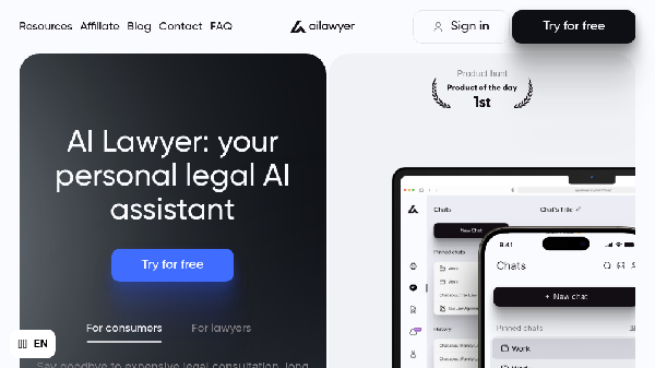 screenshot of AI Lawyer