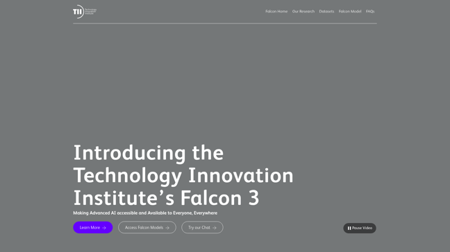 screenshot of Falcon LLM