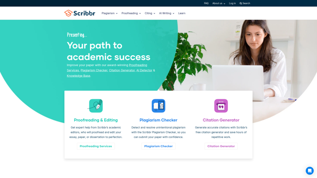 screenshot of Scribbr