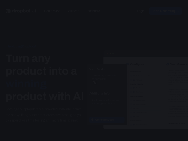 screenshot of Dropbot Ai