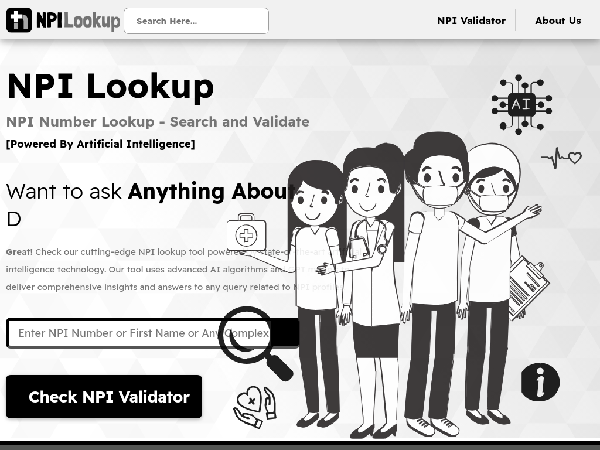 screenshot of NPILookup