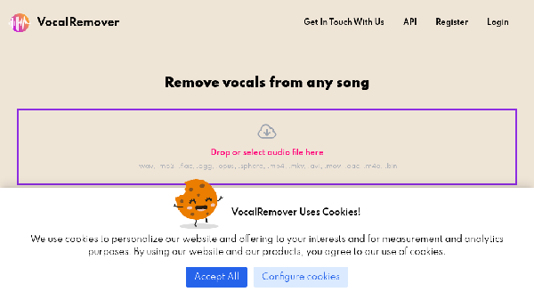 screenshot of VocalRemover