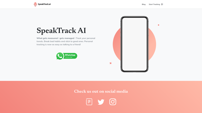 screenshot of SpeakTrack AI