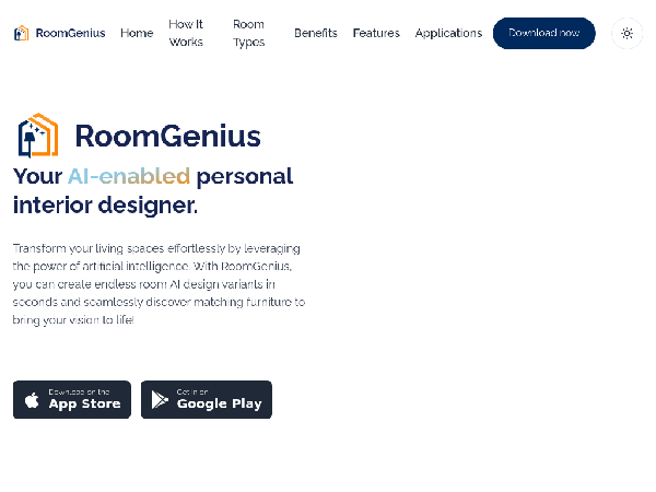 screenshot of RoomGenius