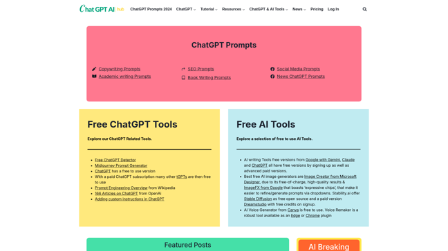 screenshot of ChatGPT AI Hub