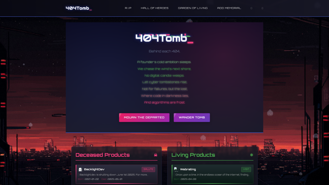 screenshot of 404tomb.com-A83ED9NBrs