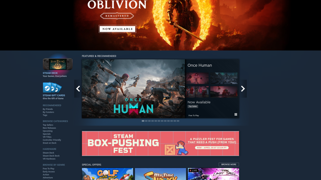 screenshot of Steam Store