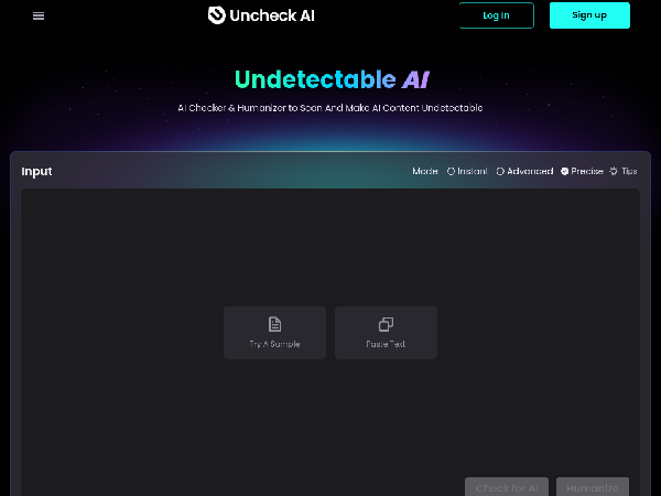 screenshot of UndetectableAi