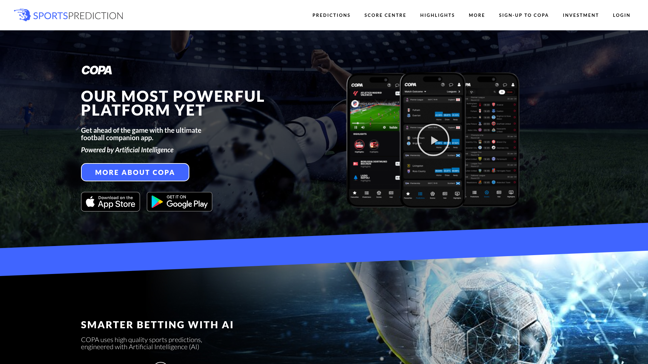 screenshot of SportsPrediction.ai