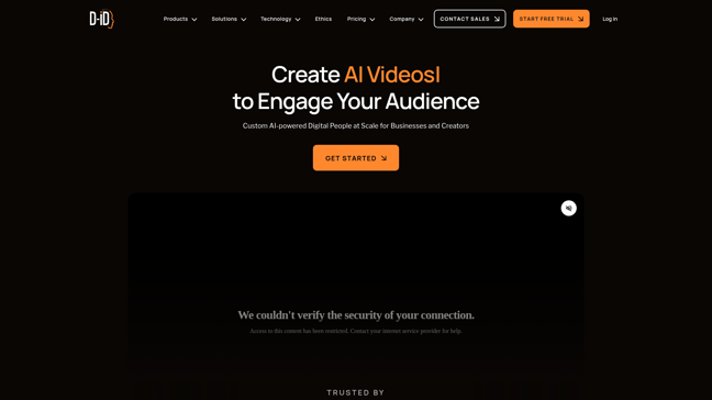 screenshot of D-ID