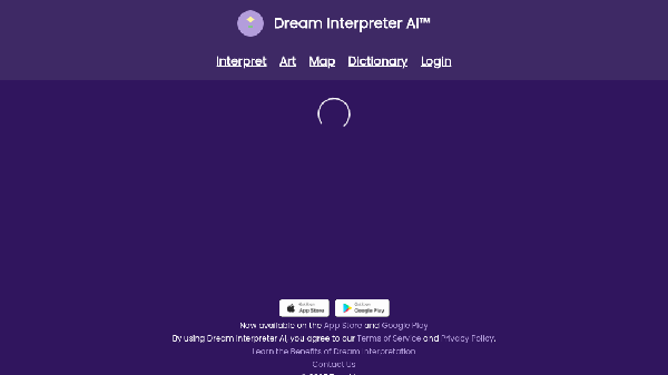 screenshot of Dream Interpreter AI