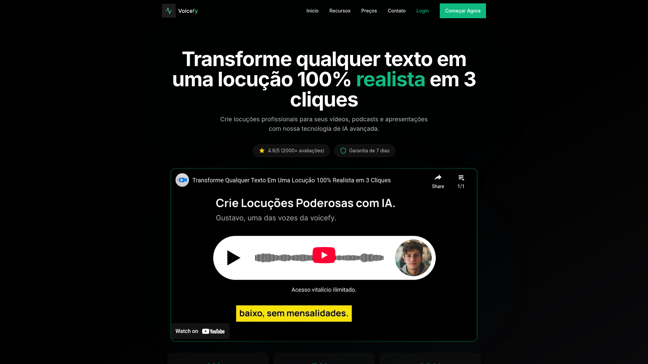 screenshot of Voicefy