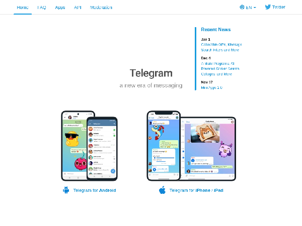 screenshot of Telegram