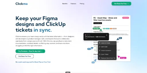 screenshot of Clickma