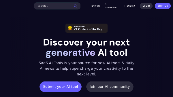 screenshot of SaaS AI Tools
