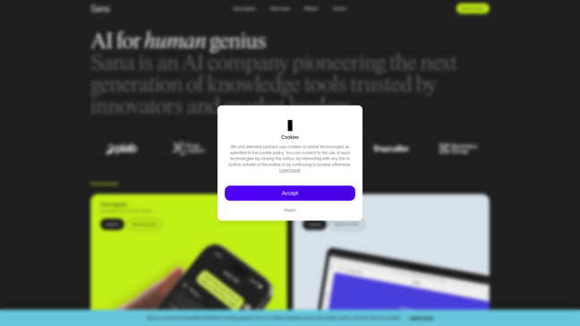 screenshot of Sana Labs