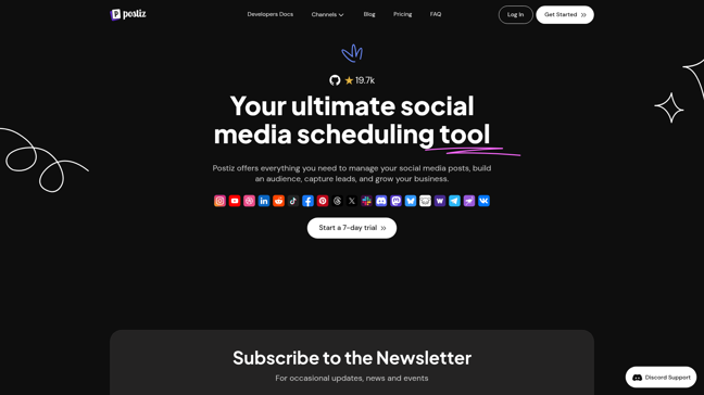screenshot of Postiz
