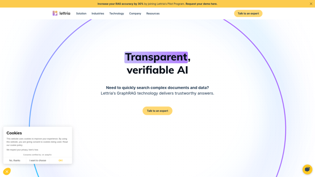 screenshot of Lettria