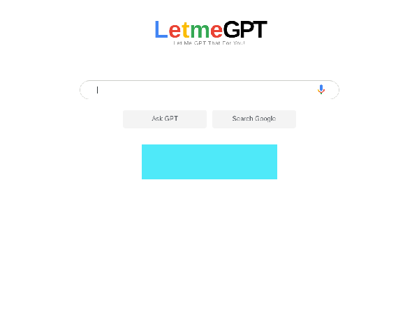 screenshot of LetMeGPT