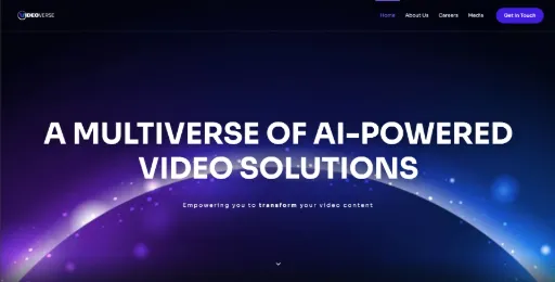 screenshot of VideoVerse