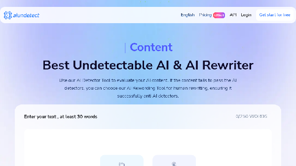 screenshot of AI Undetect