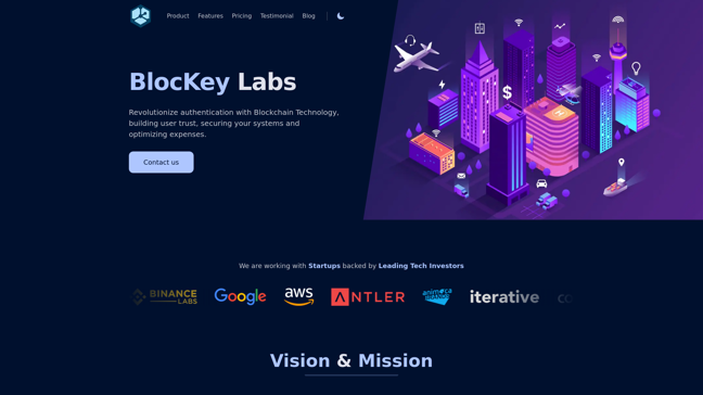 screenshot of BlocKey Labs