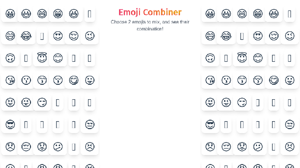 screenshot of Emoji Combiner