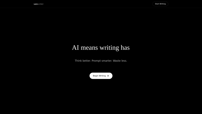 screenshot of Sanswriter