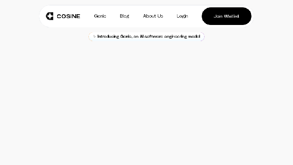 screenshot of Cosine AI