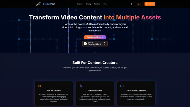 screenshot of ContentPilot