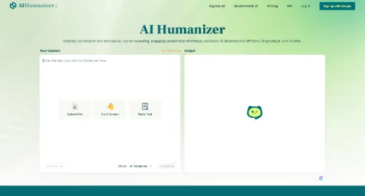 screenshot of AI Humanizer