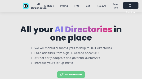 screenshot of AI Directories