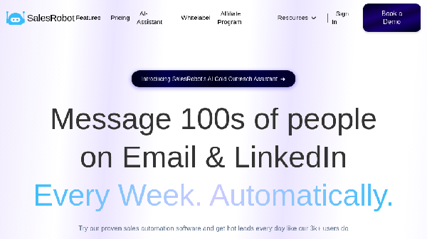 screenshot of SalesRobot