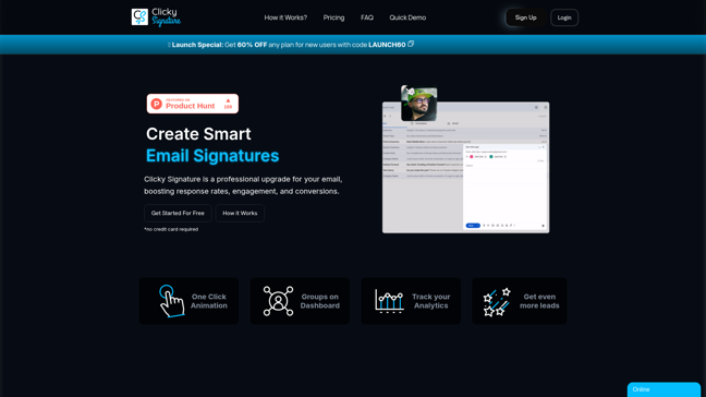 screenshot of Clicky Signature