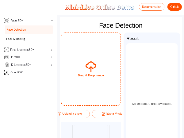 screenshot of FaceDetection