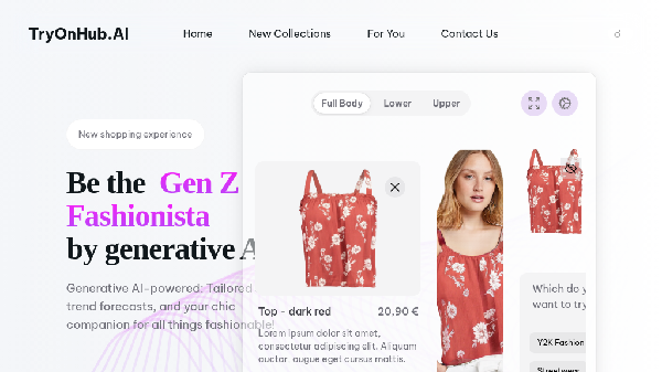 screenshot of TryOnHub.AI