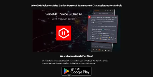 screenshot of VoiceGPT