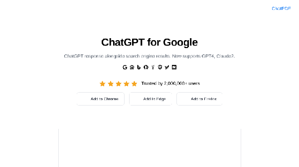 screenshot of ChatGPT for Google