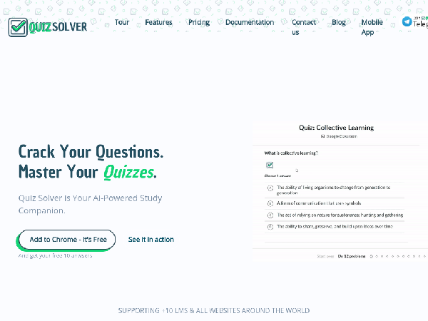 screenshot of QuizSolver