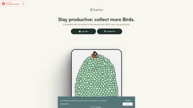 screenshot of TaskTree