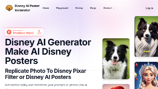 screenshot of Disney AI Poster