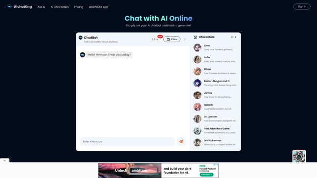 screenshot of AI Chatting