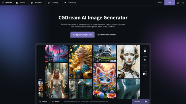 screenshot of CGDream