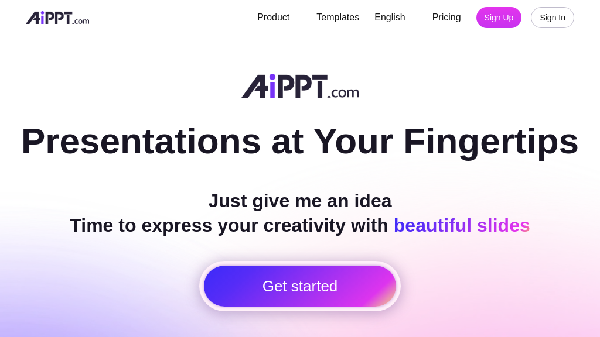 screenshot of AiPPT