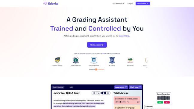 screenshot of Edexia