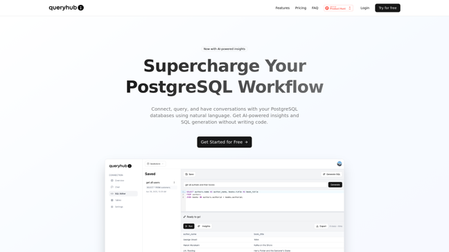 screenshot of Queryhub