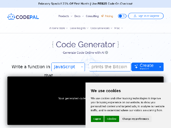 screenshot of CodePal